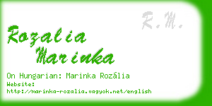 rozalia marinka business card
