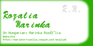 rozalia marinka business card